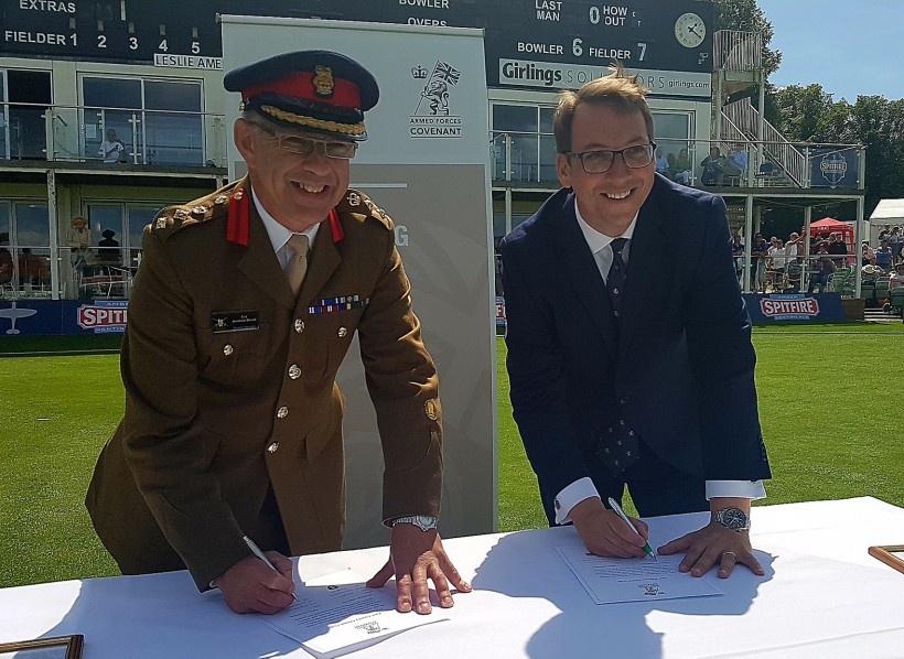 Kent Cricket sign Armed Forces covenant