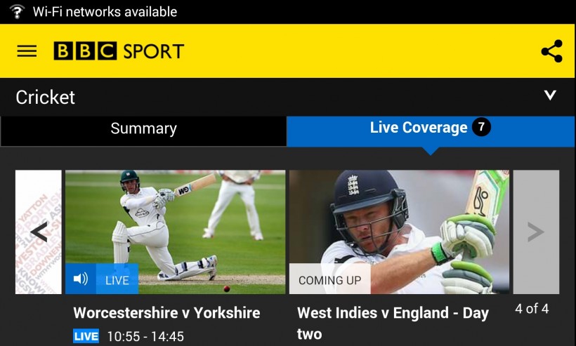 BBC county cricket commentaries available on mobile, tablet and desktop