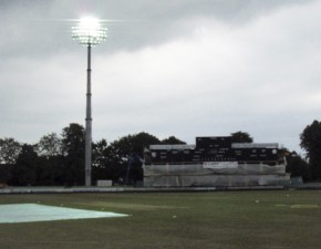 Floodlight testing at the St Lawrence Ground