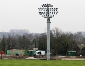 The first floodlight is up