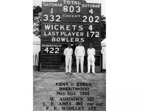 Essex v Kent at Brentwood in 1934