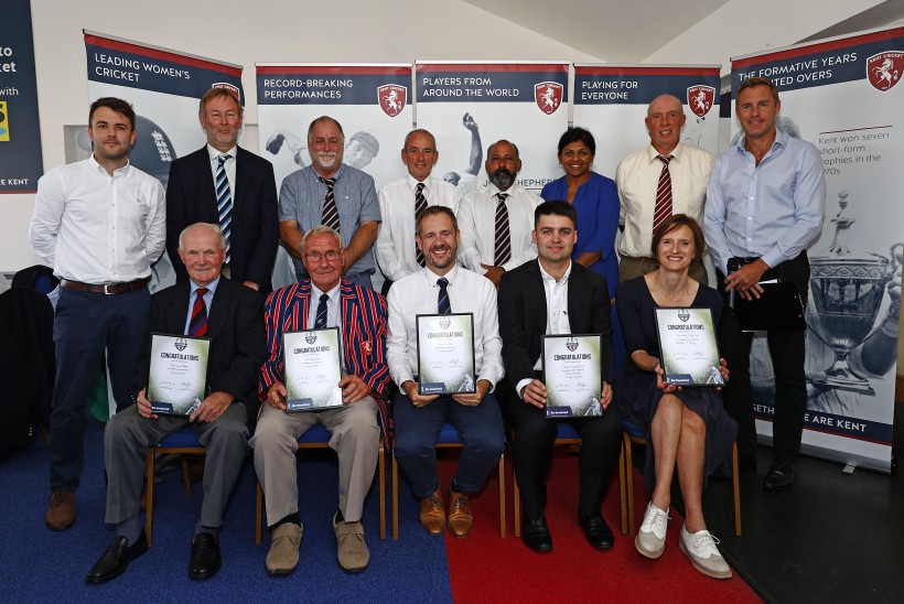 Kent Cricket honours volunteers through Grassroots Cricket Awards