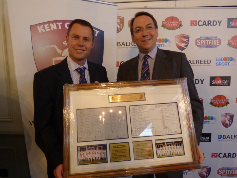 Geraint Jones honoured at Spitfire Kent Cricket Awards 2014