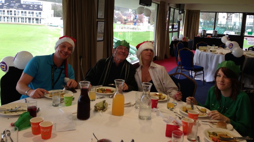 Porchlight users enjoy Christmas lunch at The Spitfire Ground, St Lawrence