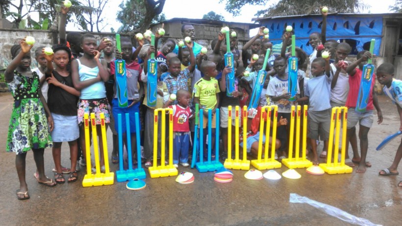 Kent donate Kwik Cricket sets to club in Sierra Leone