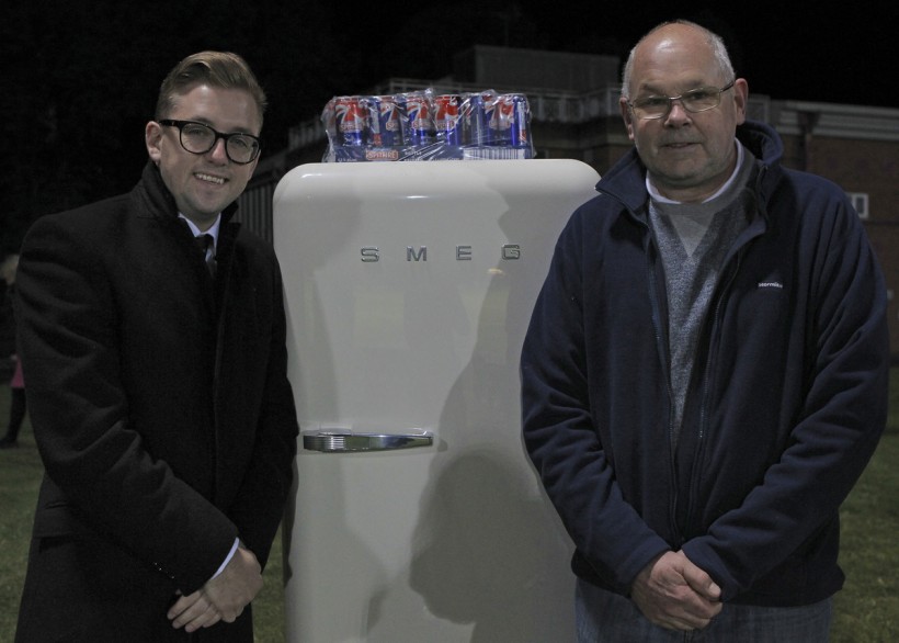 Spitfires supporter wins Smeg fridge-freezer in Parker Building Supplies competition