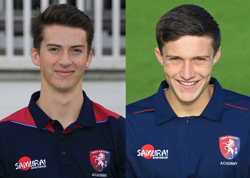 Kent and England Under-19 duo train with Alastair Cook