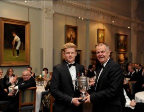Sam Billings collects Walter Lawrence Trophy for fastest century